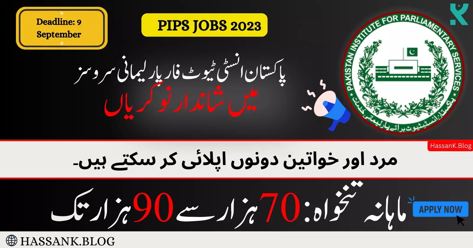 Apply Process for Pakistan Institute for Parliamentary Services - PIPS Jobs 2023