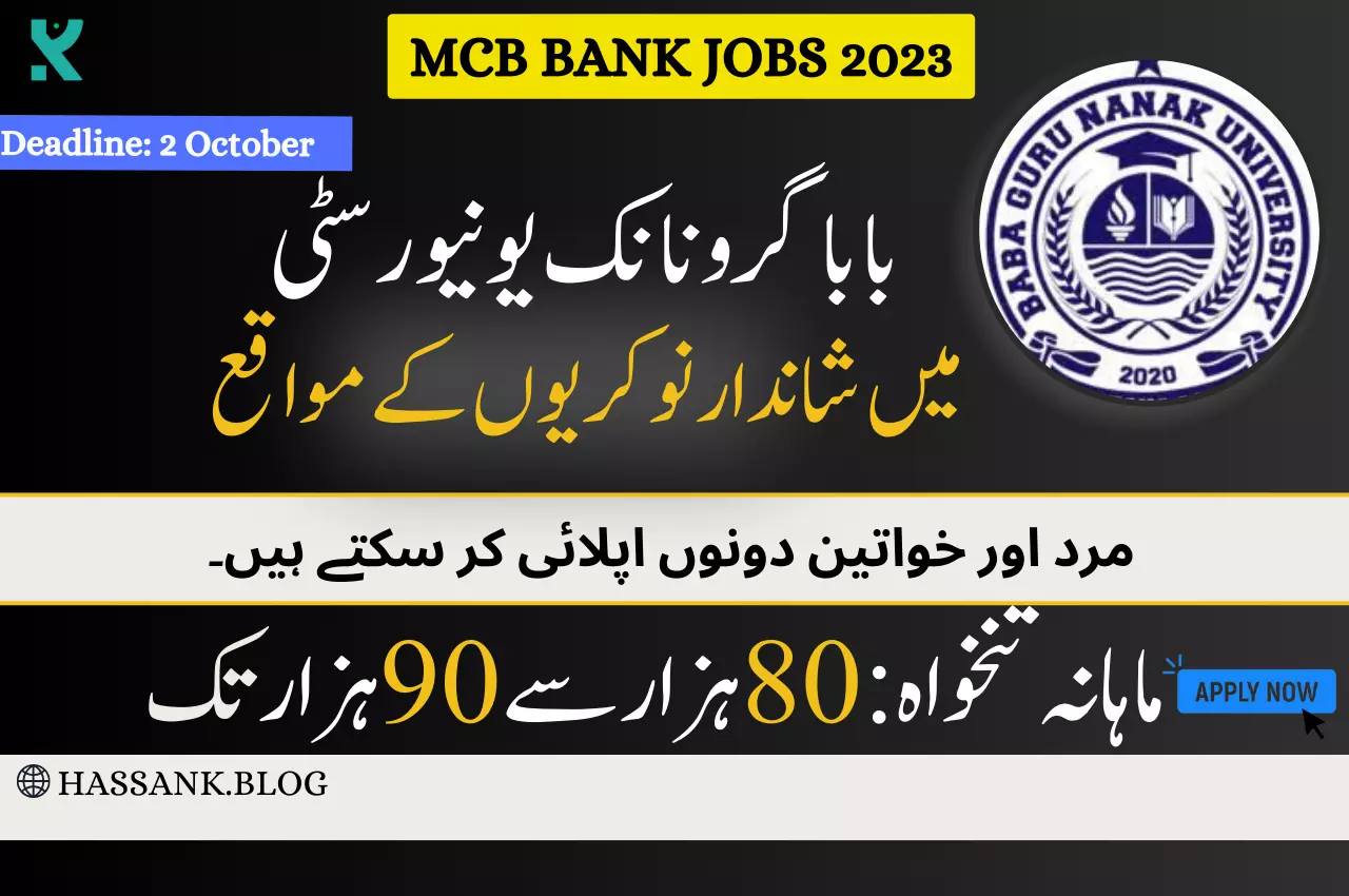 Baba Guru Nanak University Jobs 2023 Online Apply