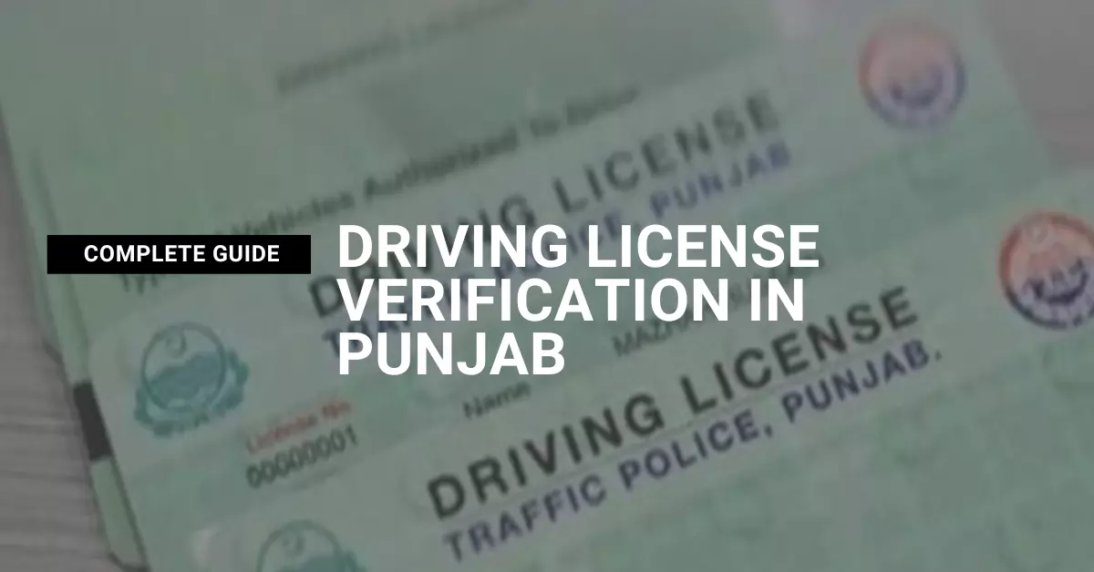 Driving License Verification in Punjab A Complete Guide