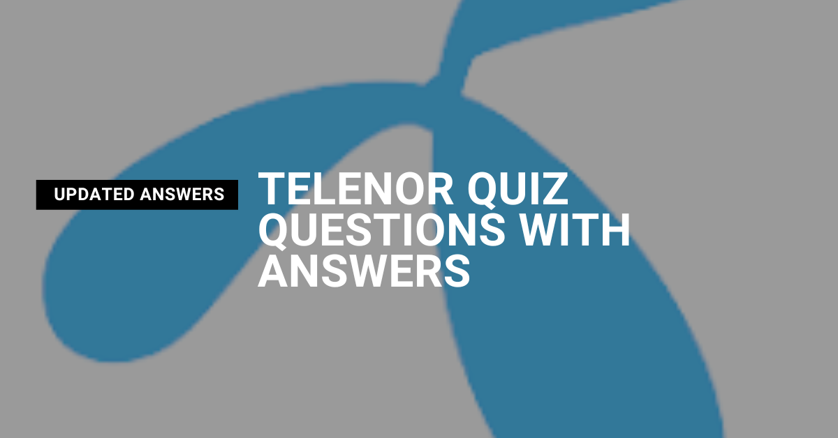 Telenor Quiz Questions with Answers (September 9, 2023)